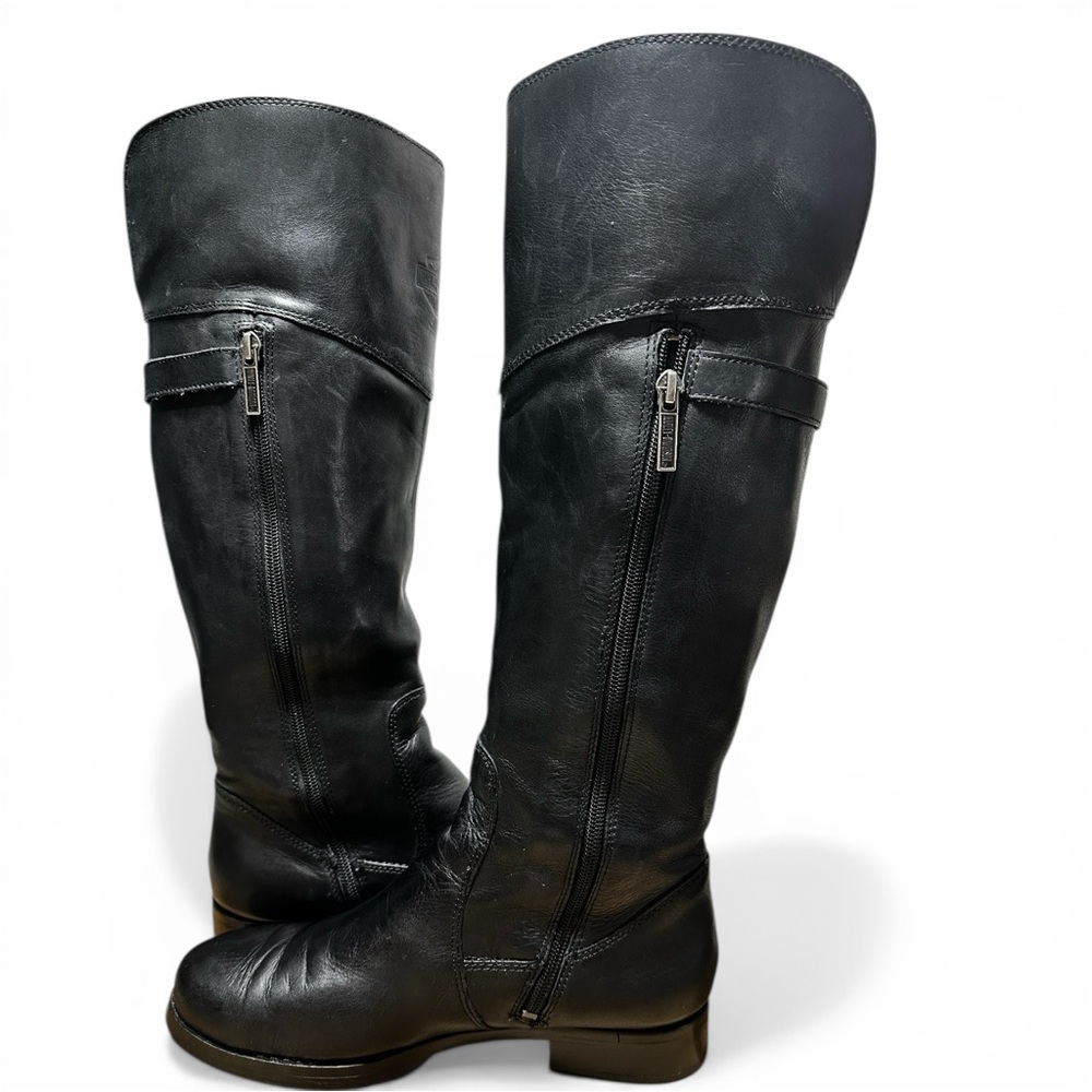 Harley-Davidson 13” Knee High Black Leather Zipper Heeled Motorcycle Boot - Picture 11 of 16